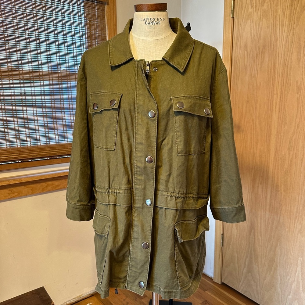 Lane Bryant Women's Olive Green Jacket Size 24 B9 - Picture 3 of 8